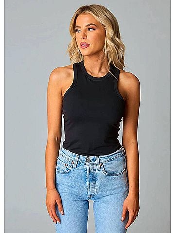 Buddy Love Jada Sleeveless Bodysuit in Black (view 2)