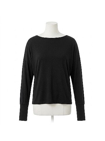 Enza Costa Jersey Dolman Top in Black Enza Costa (view 1)