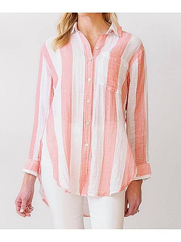 Rails Jaylin Shirt in Playa Stripe (view 2)