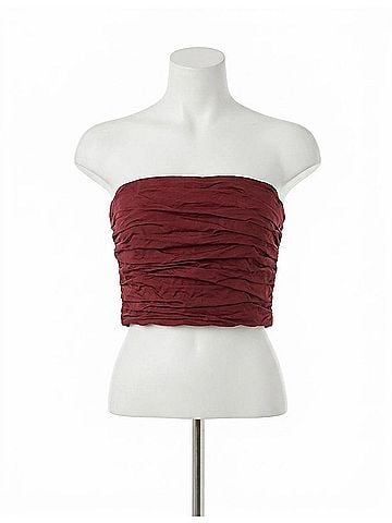 A.L.C. Gisele Gathered Tube Top in Syrah (view 1)