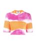 MSGM Multi Color Tie-Dye Knitted Cropped Top in Orange Size M - photo 1