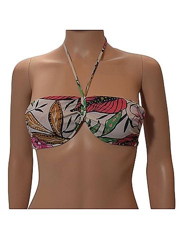 La Perla Women's Floral Underwire Halter Strap Bikini Top in Multi (view 2)