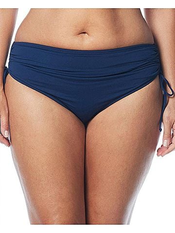 Beach House Women's Adjustable Tie Brief - Plus in Navy (view 2)