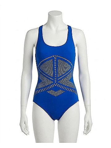 Free by Gottex Racerback One Piece Swimsuit in Blue (view 1)