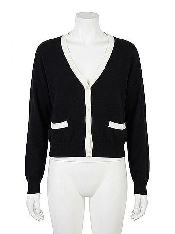 Elan Women's The Classic Cardigan in Black (view 1)