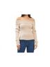 ABLE Solid Brown Ensley Off Shoulder Sweater in Beige Size M - photo 2