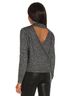 Astr Gray Arabella Open Back Sweater in Black / Silver Size XS - photo 5