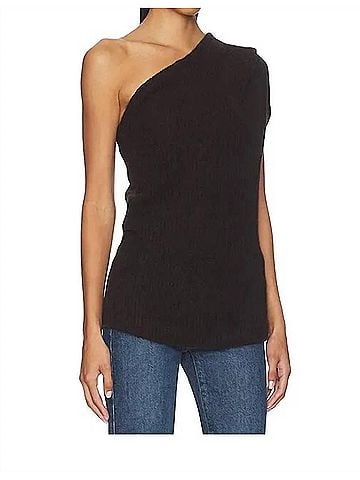 A.L.C. Sue Brushed Alpaca Sweater Top in Dark Umber (view 2)