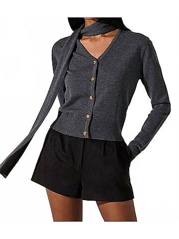 Astr Glynne Sweater in Charcoal (view 2)