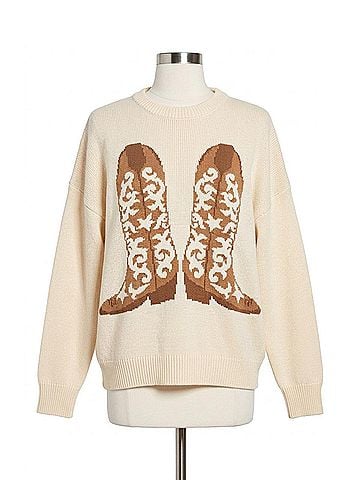 Show Me Your Mumu Stay Awhile Sweater in Cowboy Boots (view 1)