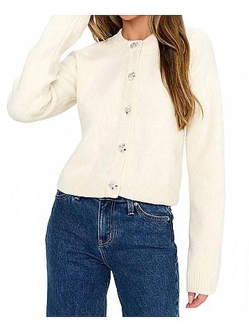 Show Me Your Mumu Maggie Luxurious Cardigan in Marzipan (view 2)