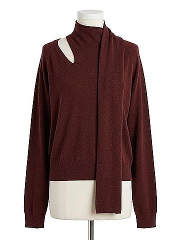 Astr Silvana Sweater in Wine Brown (view 1)