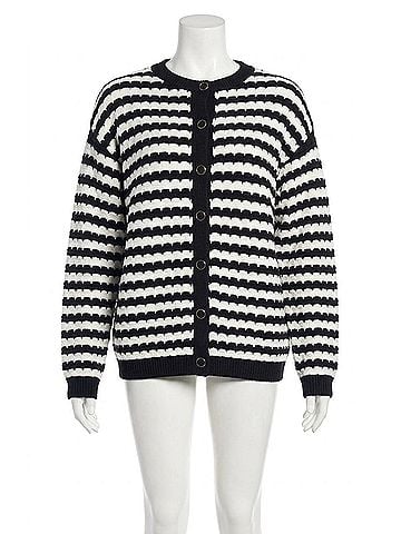 Show Me Your Mumu Inez Cardigan in Black/ White (view 1)
