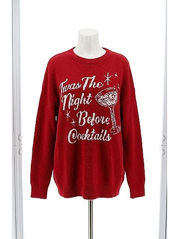 Show Me Your Mumu Classic Crewneck Sweater in Twas The Night Knit (view 1)