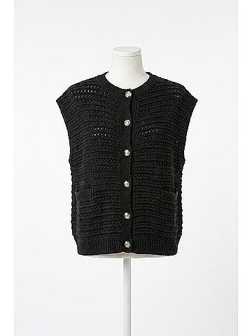Elan Ayla Sweater Vest in Black (view 1)