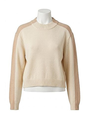 Elan Mila Colorblock Sweater in Beige (view 1)