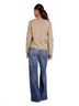 Elan Brown Hearts Sweater in Beige Size M - photo 4
