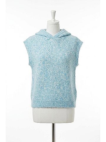 Elan Heidi Hooded Sweater in Blue (view 1)