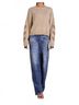 Elan Brown Hearts Sweater in Beige Size M - photo 5