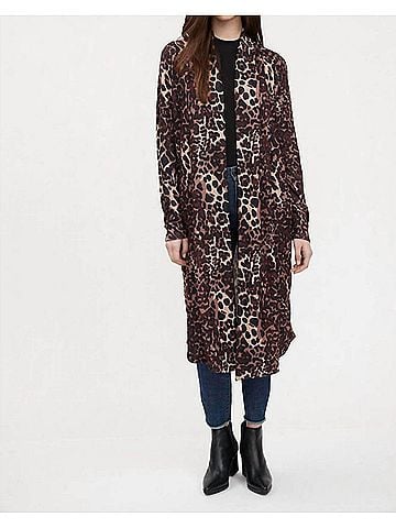 FDJ Open Long Cardigan in Animal Print (view 2)
