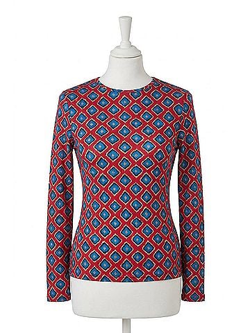 Hunter Bell Connor Long Sleeve Top in Red (view 1)