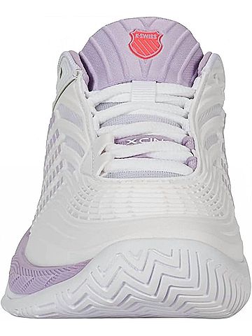 K-Swiss Women's Hypercourt Supreme 2 Tennis Shoe in White/Orchid Petal/Neon Blaze (view 2)