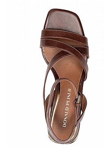 Donald J Pliner Women's Frannie Ankle Strap Sandal in Whiskey Brown (view 2)