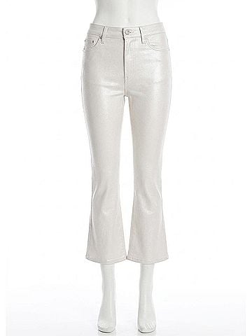 Pistola Lennon High Rise Cropped Bootcut Jean in Ivory Luster (view 1)