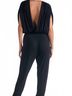 Elan Solid Black Women's Pull-On Romper in Black Size S - photo 3