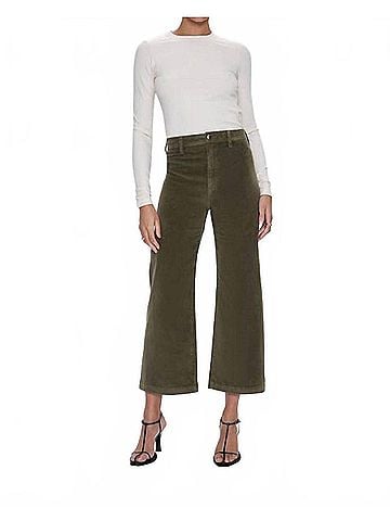 Pistola Penny Crop High Rise Wide Leg Pant in Sequoia (view 2)