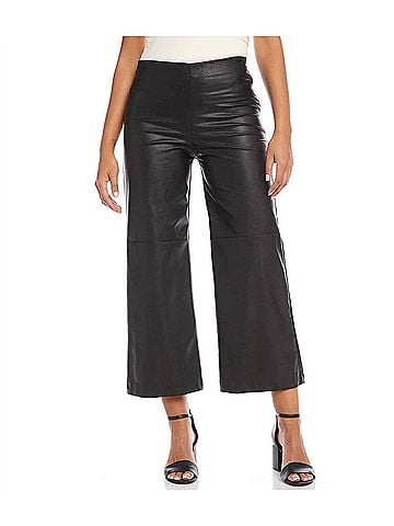 Karen Kane Fay Faux Leather Pant in Black (view 2)