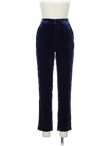 L'Agence Rebel Velvet Trouser in Midnight (view 1)