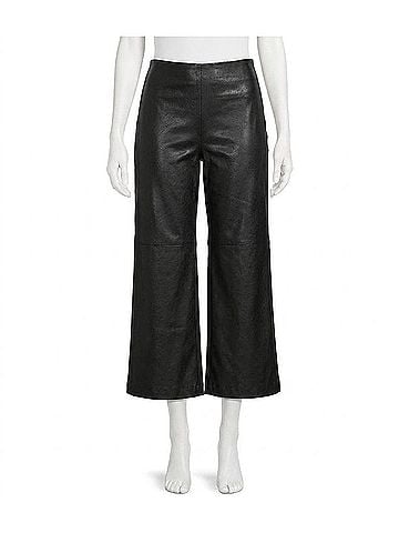 Karen Kane Fay Faux Leather Pant in Black (view 1)