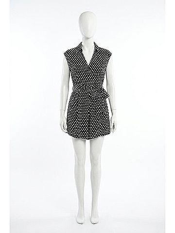 Glam Polka Dot Playsuit in Black (view 1)