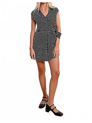 Glam Polka Dot Playsuit in Black (view 2)