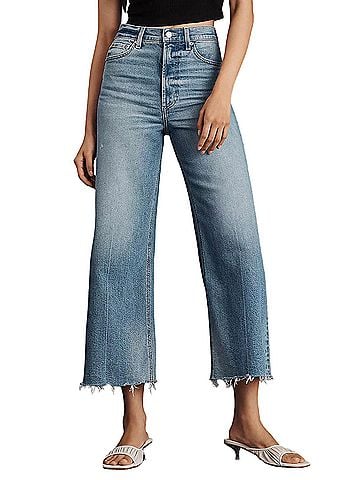 Pistola Lana Crop High Rise Ultra Wide Leg Jeans in Rhythm Vintage (view 2)