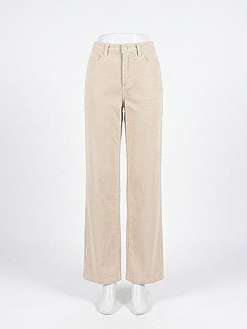 L'Agence Scottie Corduroy Wide-Leg Pant in French Vanilla (view 2)