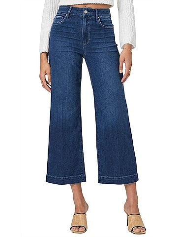 Paige Anessa Ankle Wide Leg Jeans in Sancere (view 2)