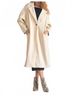 Elan Solid White Florentine Long Coat in White Size M - photo 2