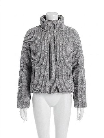 Heartloom Tilney Knit Puffer Jacket in Heather Grey (view 1)