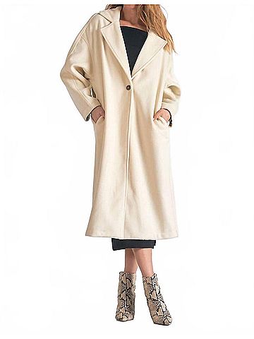 Elan Florentine Long Coat in White (view 2)