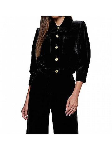 L'Agence Jia Velvet Jacket in Black (view 2)