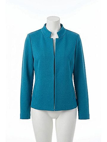 J'envie Windsor Soft Collar Jacket in Teal (view 1)