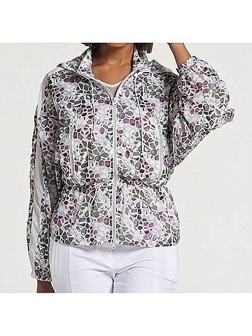 Anatomie Printed August Windbreaker Jacket in Girraffee (view 2)