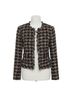 L'Agence Black Angeline Jacket in Black Multi Tweed Size 10 - photo 1