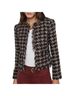L'Agence Black Angeline Jacket in Black Multi Tweed Size 10 - photo 2