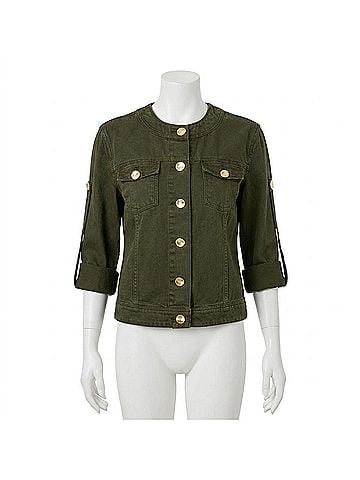 L'Agence Anouk Denim Jacket in Picholine (view 1)