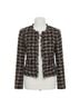 L'Agence Black Angeline Jacket in Black Multi Tweed Size 12 - photo 1