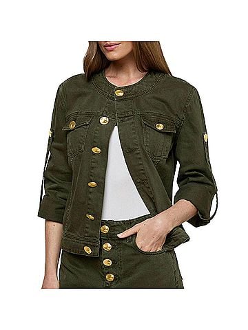 L'Agence Anouk Denim Jacket in Picholine (view 2)