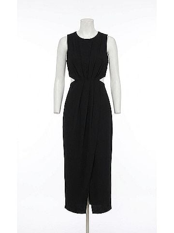 Greylin Ednis Cut Out Midi Dress in Black (view 1)